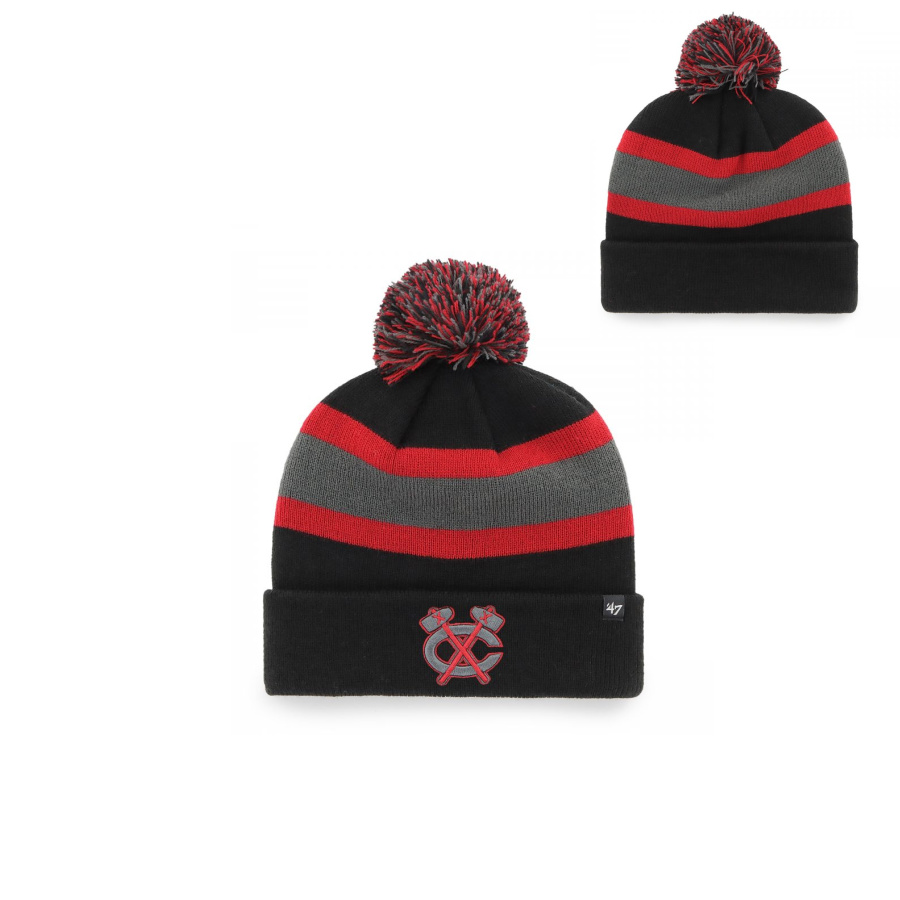 47 BRAND BREAKAWAY CUFF NHL CHICAGO BLACKHAWKS ZIMNÁ ČIAPKA